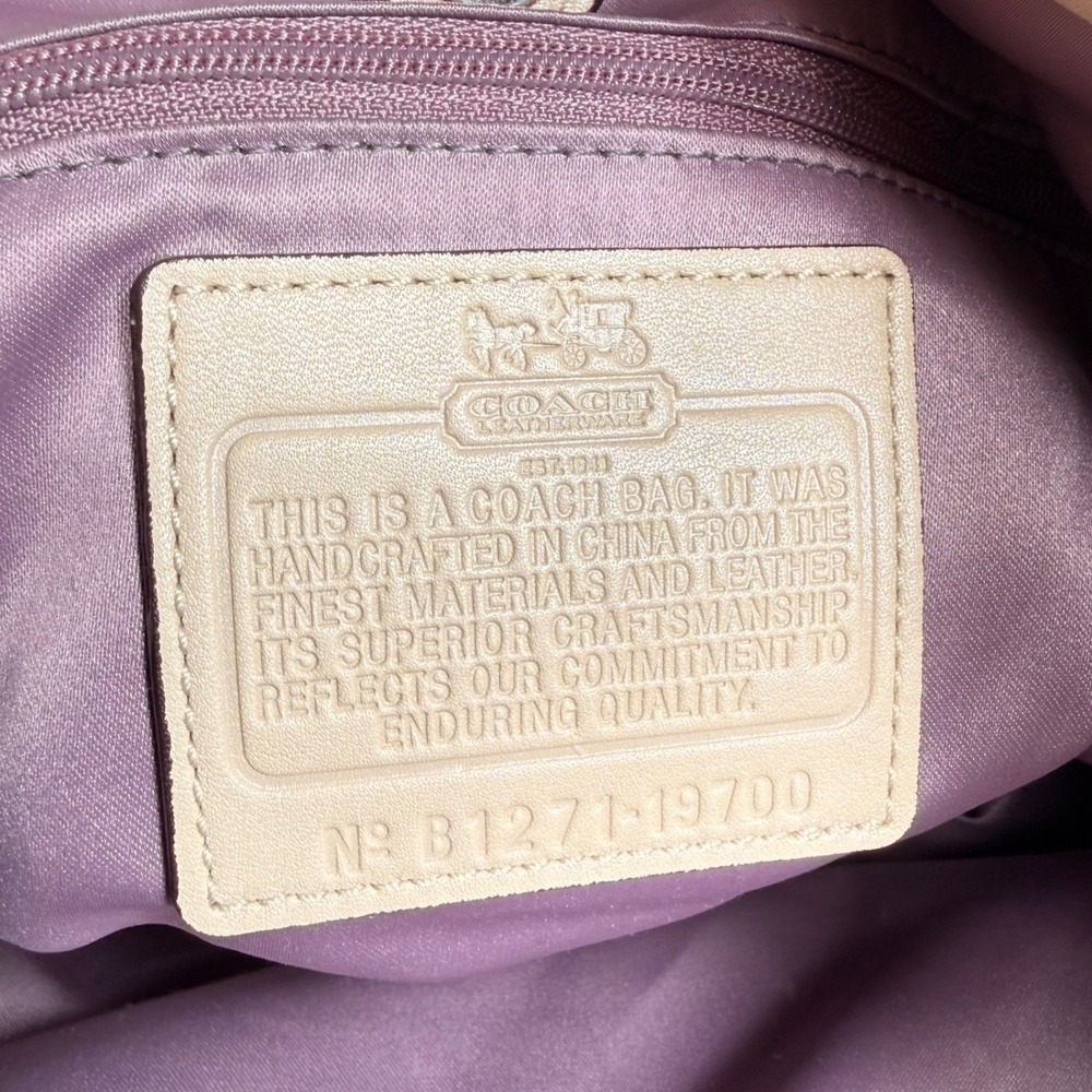 Coach Madison Metallic Leather Maggie Hobo Bag Champagne Gold 19700 Medium - Picture 8 of 16